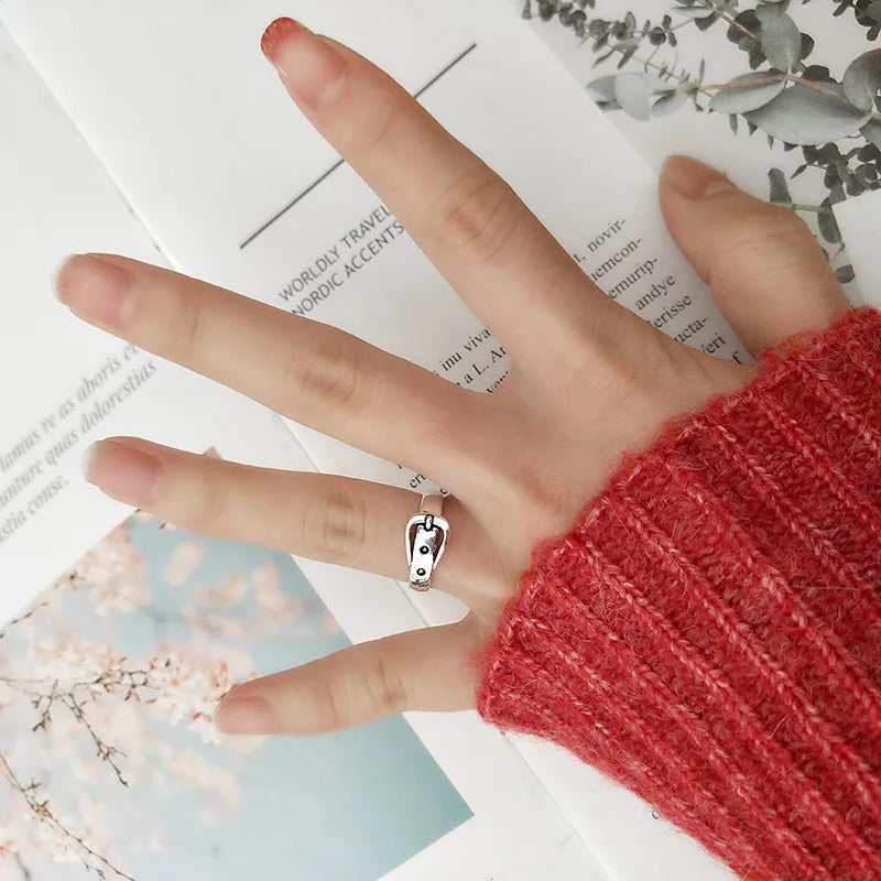 925 Sterling Silver Belt Adjustable Rings Wedding Engagement Jewelry For Women Accessories   Dropshippin Vera Lux