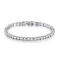 S925 Sterling Silver Bracelet Zirconia Tennis Ball Women Fashion Simple Engagement Wedding Charm Jewelry 4mm 16-23cm Vera Lux