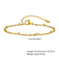 Thin Link Women Bracelet, Stainless Steel 18K Gold Plated Wrist Chain Waterproof Resistant Jewelry Vera Lux