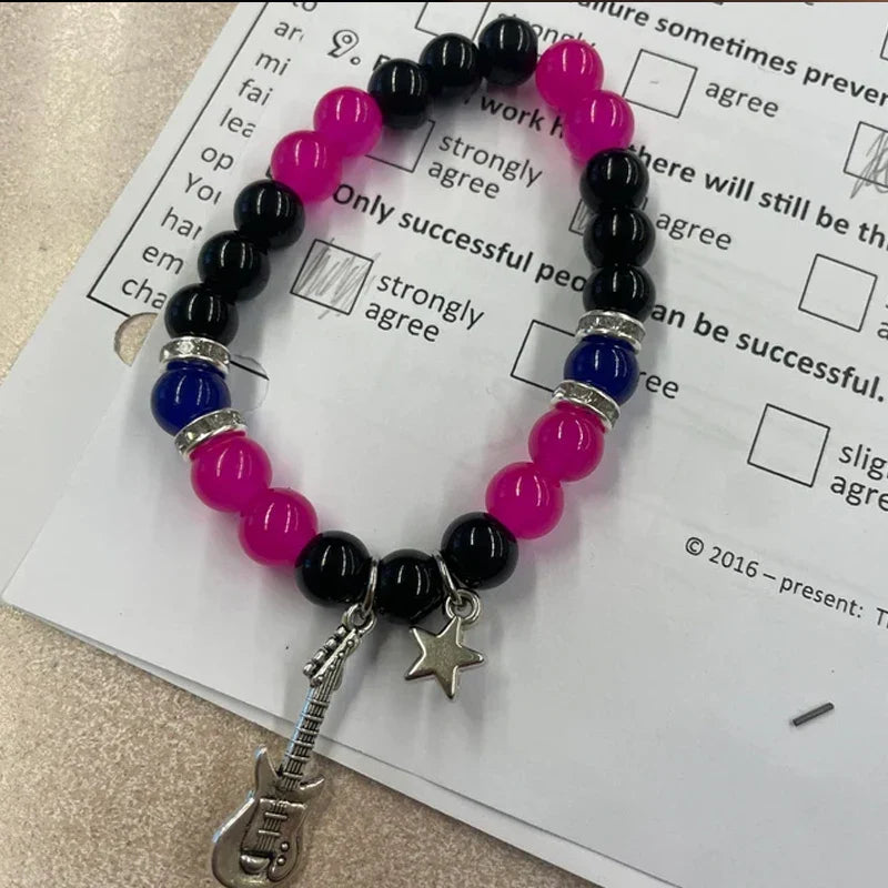 2pcs/set Fashion Couple Beads Bracelet Tv Girl Matching Bracelets Who Really Cares Album Inspired Bracelets Friends Jewelry Gift Vera Lux