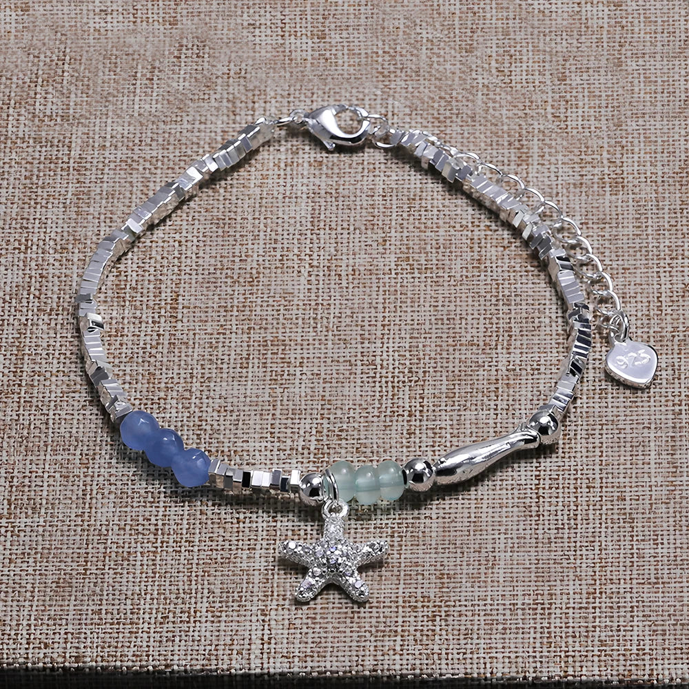 925 Sterling Silver Star Bead Bracelet For Women Fragmented Silver Sweet Romantic Versatile Trend Jewelry Gifts Dropshipping Vera Lux