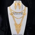 New Indian Gold color Long Necklace Set Nigerian Party Bride Wedding Luxury Dubai Earrings Jewelry Women's Valentine's Day Gift Vera Lux