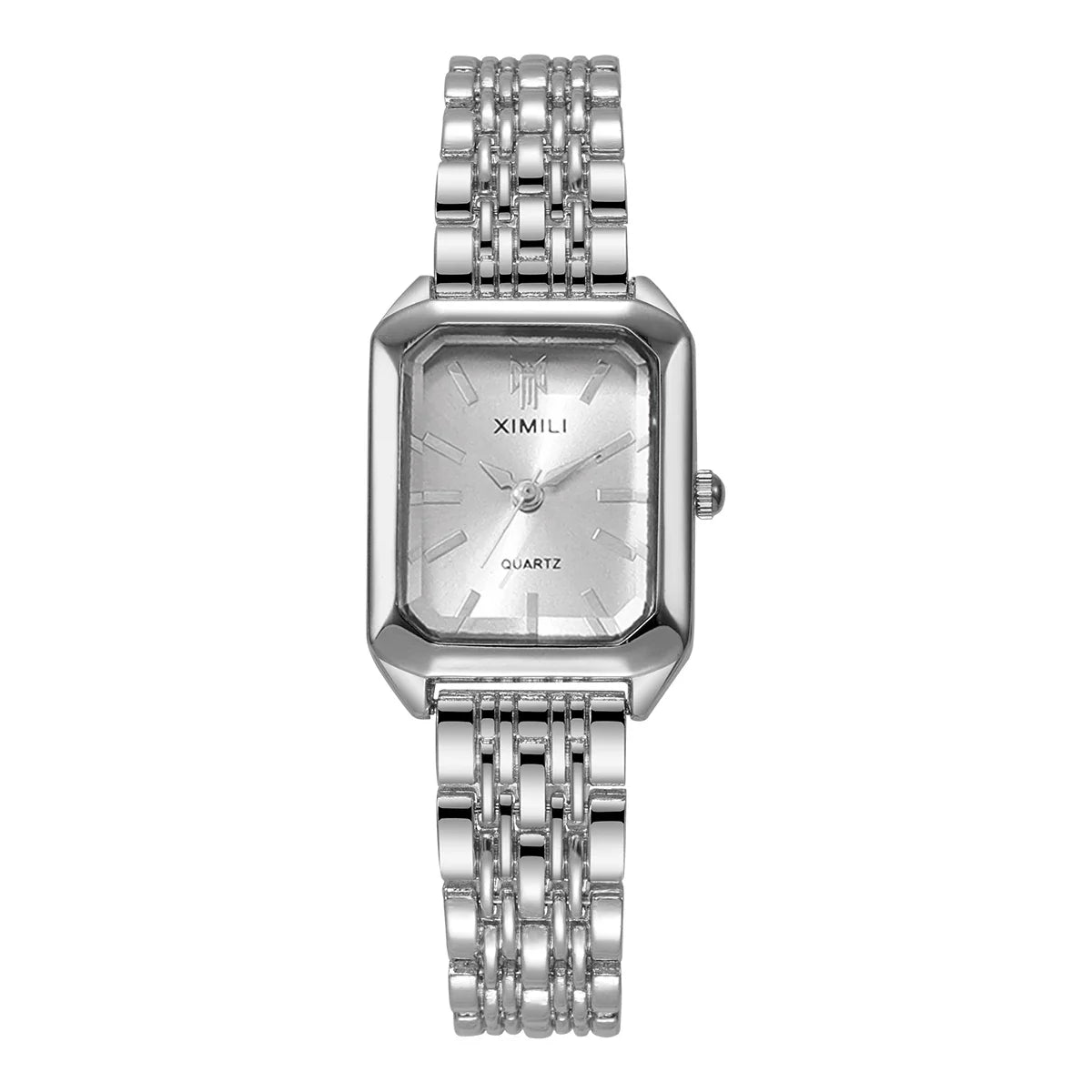 1/2/4PCS  Elegant Rectangle Woman Quartz Watch Luxury Stainless Steel Band Ladies Wristwatches Reloj Mujer（Without Box） Vera Lux