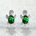 1 pair of S925 silver cute turtle shaped earrings with multiple colors to choose from, jewelry holiday gift for women Vera Lux