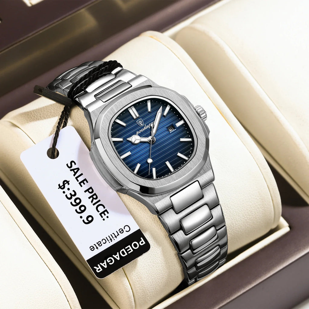 POEDAGAR Luxury Woman’s Quartz Watch Date Waterproof Luminous Ladies Wristwatch Stainless Steel Fashion Watches For Women Reloj Vera Lux
