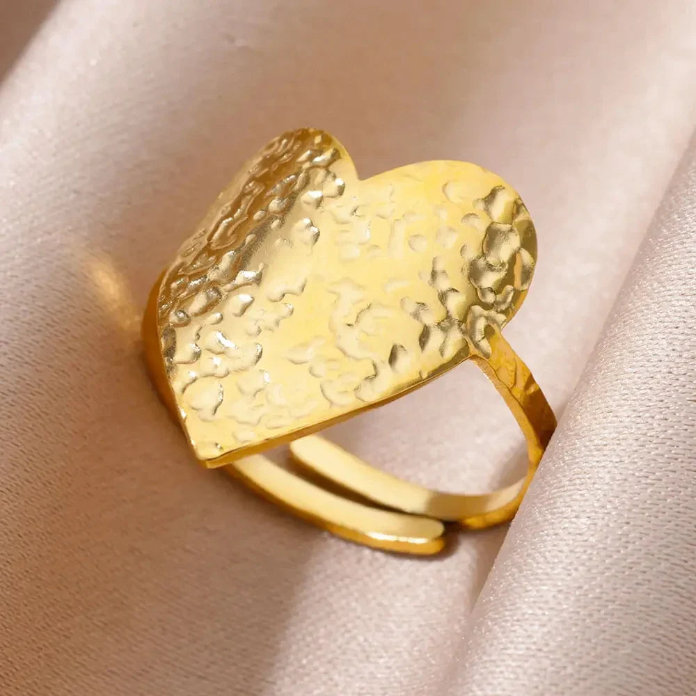 Anti-Stress Rotating Beads Rings for Women Men Gold Color Stainless Steel Double Smooth Beads Finger Ring Party Jewelry Gift Vera Lux