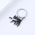Cute Cartoon Cat Keychain - Black Kitten Knife Pendant for Keys, Bag, Jewelry - Wholesale Animal Keyring Gift Vera Lux