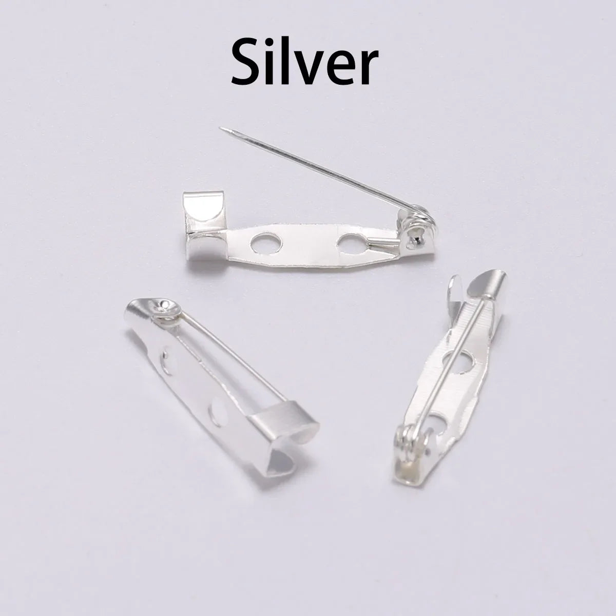 20-50pcs 20 25 32 38mm Brooch Clip Base Pin Blank Safe Lock Brooch Pin Base Badge Holder For DIY Jewelry Making Finding Supplies Vera Lux