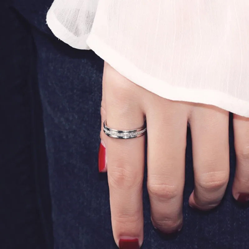 4mm Stainless Steel Matte Ring Wedding Band for Women Girl Size 4-10 Vera Lux