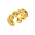 Shell Rings for Women Gold Plated Stainless Steel Rings Finger Chunky Wedding Statement Jewelry Shell Ring Trend Gift anillos Vera Lux