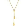 DOTIFI  Stainless Steel Pull Adjustable Water Drop Shape Tassel Charm Necklace Fashion Personality High-Grade Jewelry Gifts Vera Lux