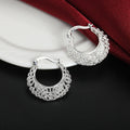 Hot Pretty 925 Sterling Silver Hollow Carved drop Earrings for Women retro Trend party Jewelry Christmas Gifts wedding Vera Lux