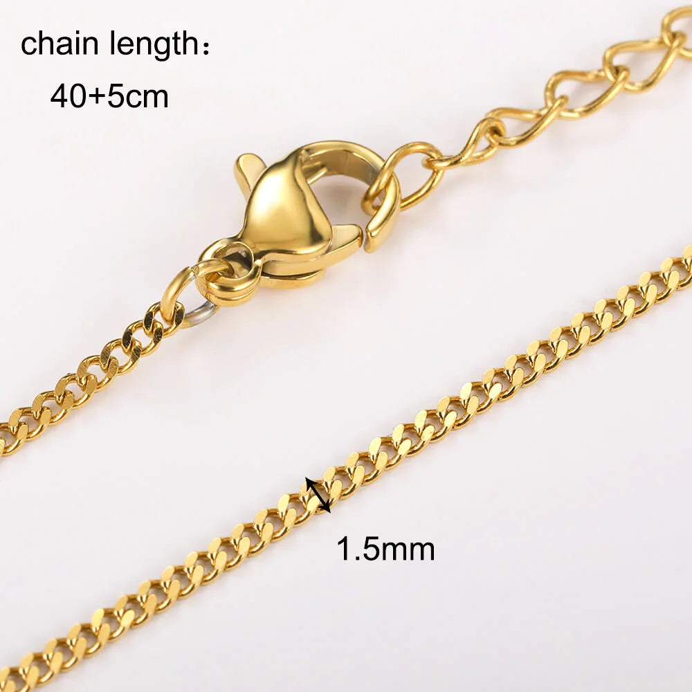 10pcs/Lot 45cm Stainless Steel Golden/Silvery Color 304 Chains Necklace Women Jewelry Making Accessories DIY Handmade Supplies Vera Lux