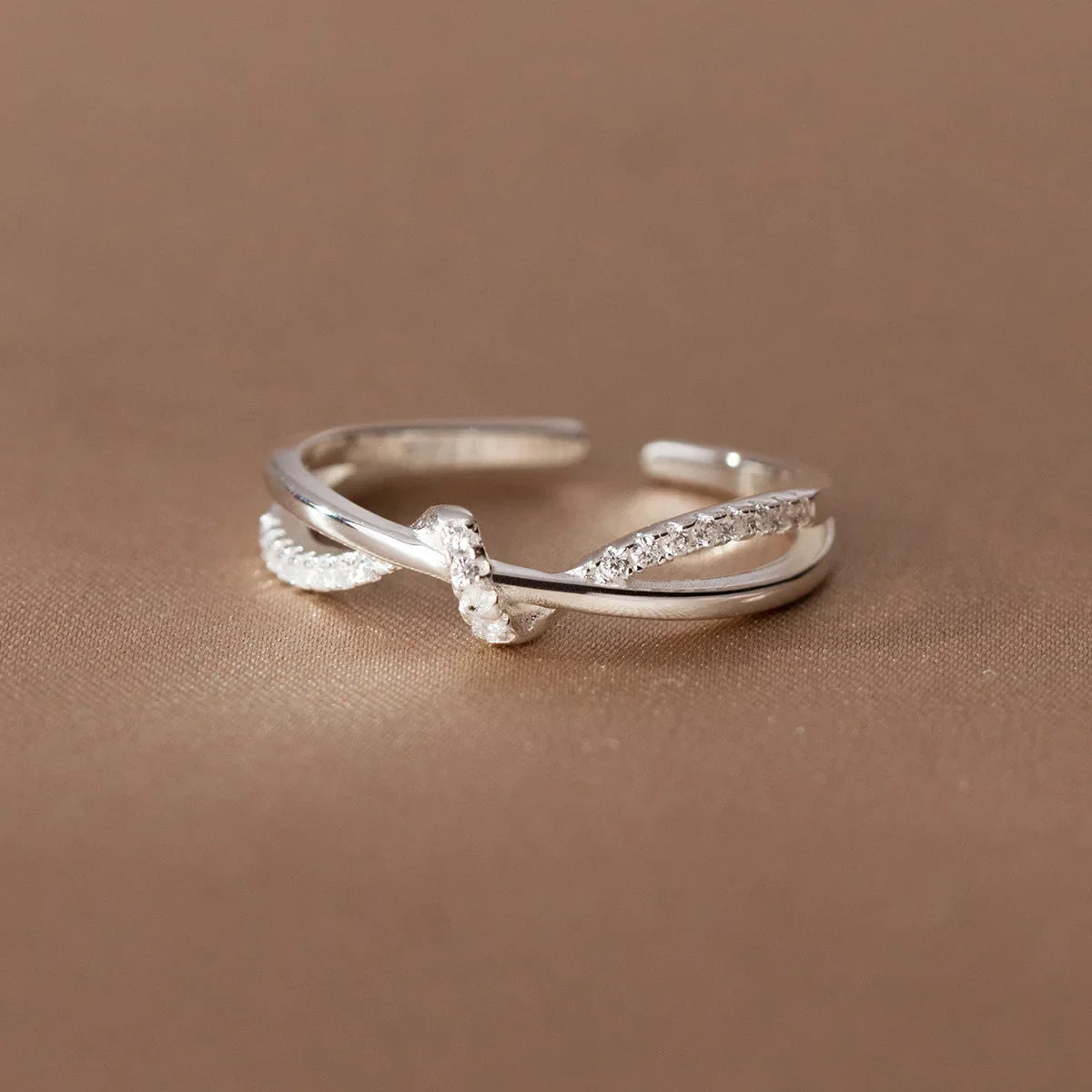 925 Sterling Silver Cross Knotting Zircon Rings For Women Girls Wedding Luxury Jewelry Accessories Jewellery Argent 925 Vera Lux