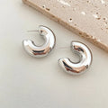 Vintage Chunky Dome Drop Earrings For Women Gold Plated Stainless Steel Thick Teardrop Earring Statement Wedding Jewelry Gifts Vera Lux