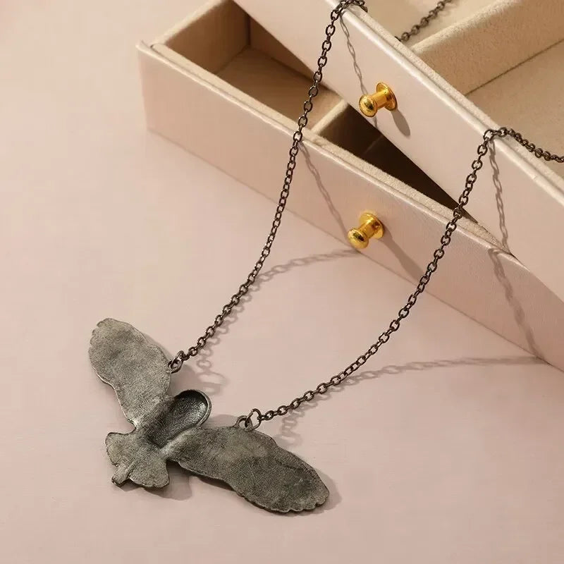 1pcs Vintage Necklace For Men And Women Creative Owl Pendant Wings Flying Holiday Jewelry Femstylo
