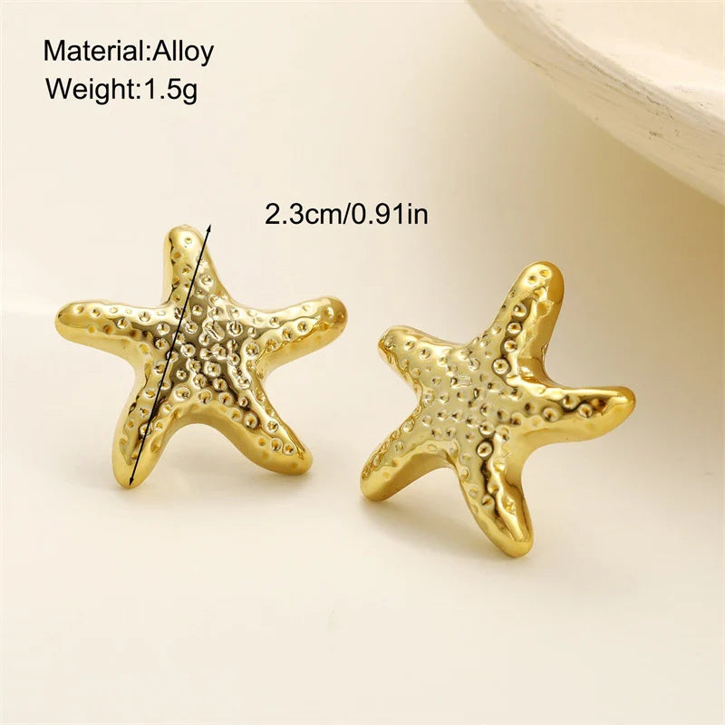 Vintage Metal Shell Stud Earrings for Women Trendy Accessories Personalization Jewelry Earrings Daily Wear Creative Jewelry Gift Vera Lux