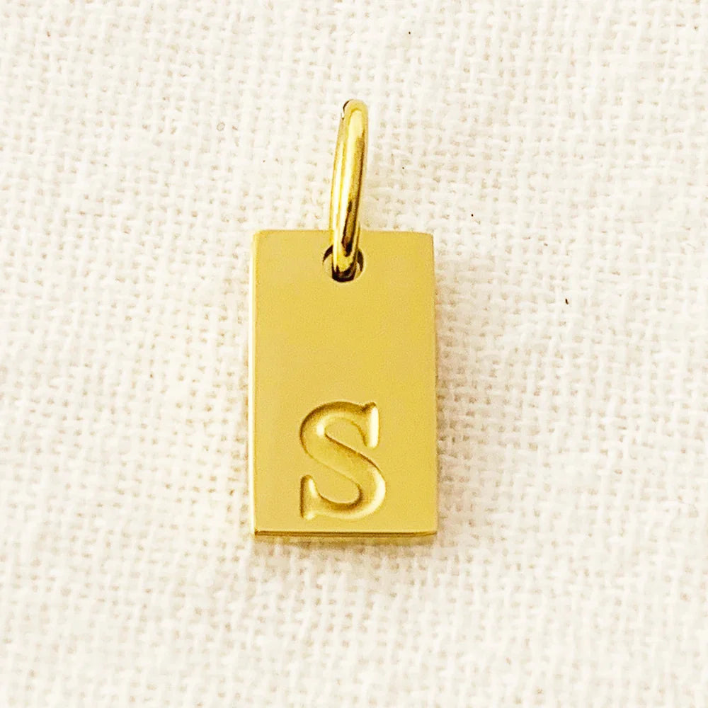 10PCS Alphabet Charm Pendant for Necklaces Stainless Steel Jewelry DIY Engraved Lettering Accessories Women's Fashion Jewelry Vera Lux