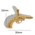 18k Gold Plated 316l Stainless Steel Vintage Pyramid Pharaoh Pistol Barbell Pendant Charm - Unisex Trendy Jewelry Vera Lux