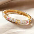 1pcs Chinese Retro Style Bracelet Enamel Blue And White Porcelain Element Women's Bracelet Exquisite Elegant Ladies' jewelry Vera Lux