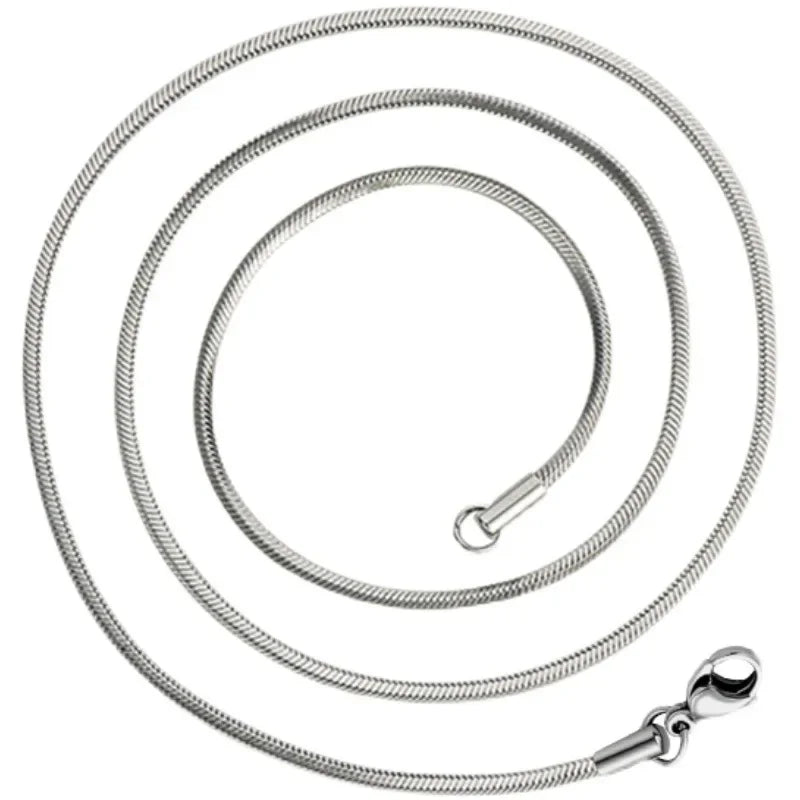 1Pcs Punk Hip-hop Snake Link Chain 925 Sterling Silver Necklace for Men Women Male Jewelry Gifts Cadenas Para Hombre Vera Lux