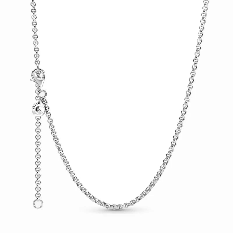 925 Sterling Silver Heart Bow Necklace Fit Christmas Jewelry For Women DIY  Making Party Wedding Gift Vera Lux