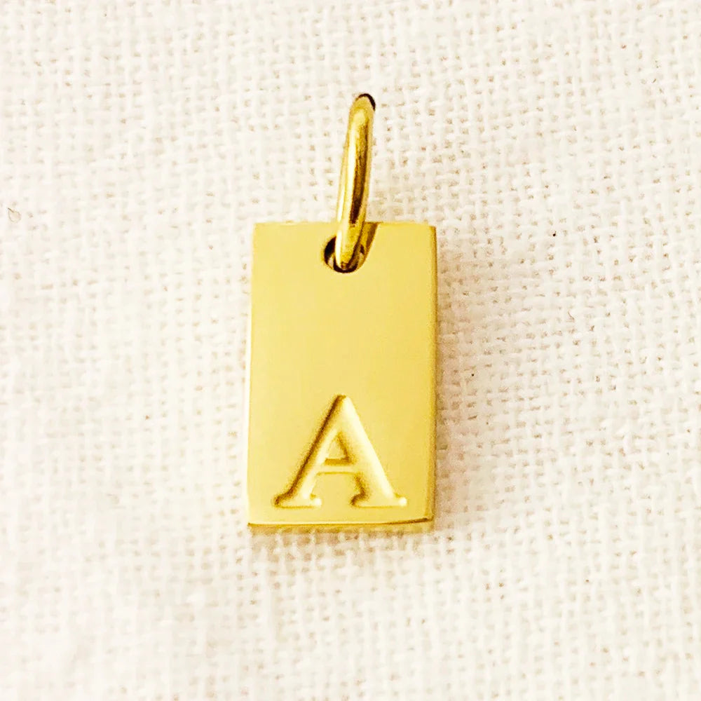 10PCS Alphabet Charm Pendant for Necklaces Stainless Steel Jewelry DIY Engraved Lettering Accessories Women's Fashion Jewelry Vera Lux