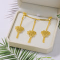 Gold-Plated Necklace Earrings Jewelry Set For Woman Fashion Charms Party Bridal Weddings Engagement Jewellery Gift Vera Lux
