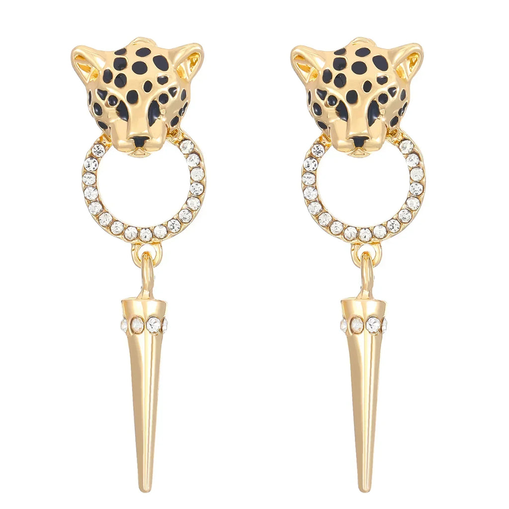 Luxury Quality Jewelry Cheetah Leopard Pattern Pendant Earrings Trendy Personalized Women's Party Fashion Jewelry Accessories Vera Lux