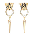 Luxury Quality Jewelry Cheetah Leopard Pattern Pendant Earrings Trendy Personalized Women's Party Fashion Jewelry Accessories Vera Lux