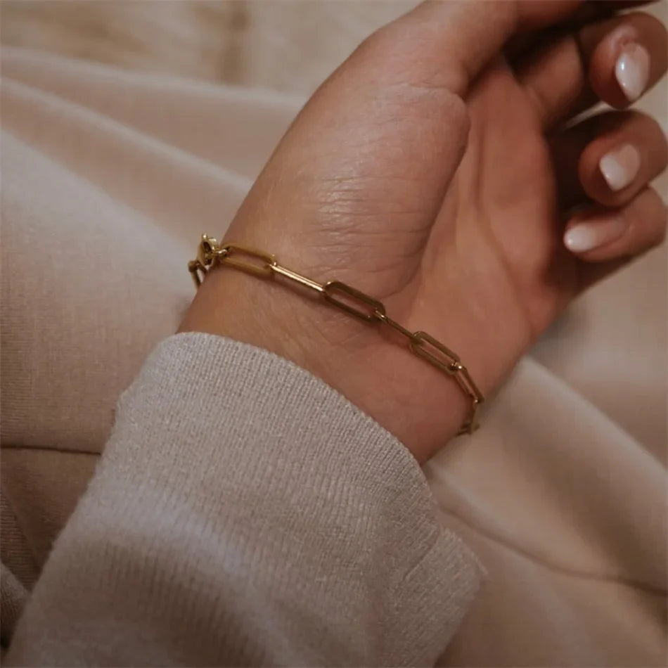 Bracelet for Women Curb Cuban Link Chain Stainless Steel Womens Bracelets Chains Davieslee Jewelry Vera Lux