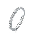 NeeTim Moissanite Ring 925 Sterling Silver with White Gold Plated Lab Diamond Eternity Band Engagement Wedding Rings for Women Vera Lux