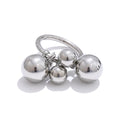 Yhpup 6789# Stainless Steel Beads Ball Handmade Ring Rust Proof 18K PVD Plated Personalized Trendy Charm Finger Jewelry 2025 Vera Lux