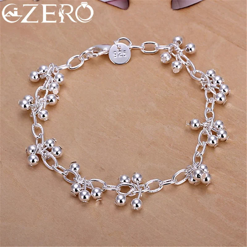 Beautiful 925 Silver Bracelets Nice For Wedding Women Chain Bracelet Charm Beads Fashion Gorgeous Jewelry Wholesale Vera Lux