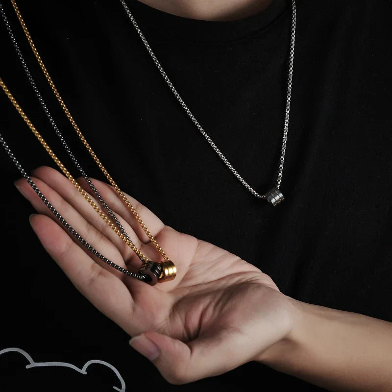Stainless Steel Personalized Cylindrical Small Waist Necklace Simple And Casual Style Collarbone Chain Versatile Accessories Vera Lux