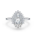 MINTYBOX Pear Shape S925 Silver D VVS1 Moissanite Diamond Rings For Women 18K GOLD Plated Engagement Fine Jewelry Certificated Vera Lux