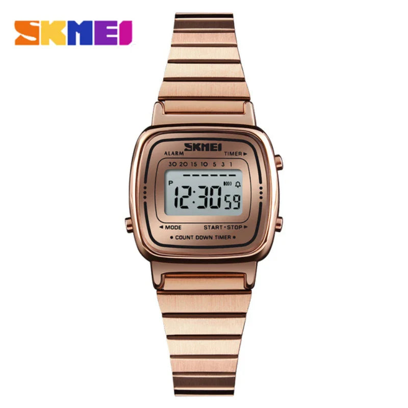 SKMEI 1901 Luxury Small Dial Digital Women Watch Ladies Calendar Waterproof Lady Sports Wristwatches Girl Clock 1252 Reloj Mujer Vera Lux