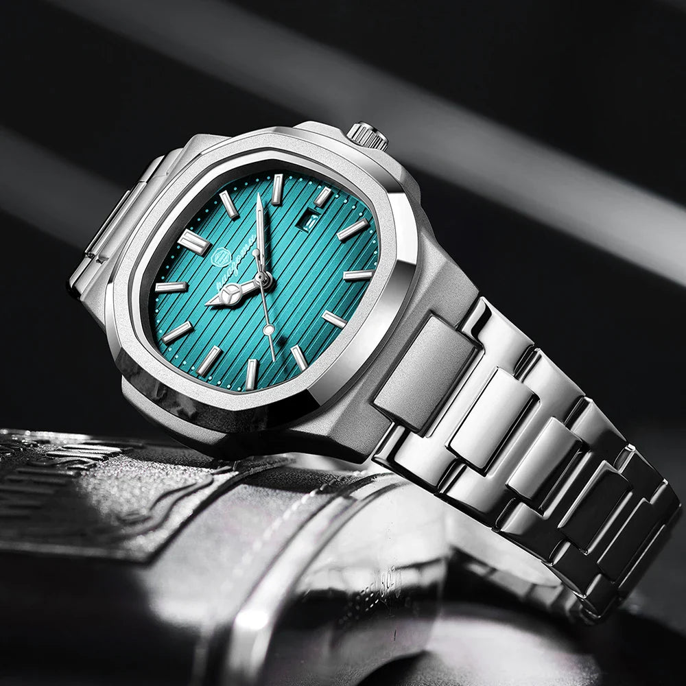PAAZOMU Top Luxury Brand Man Watch Sports Waterproof Luminous Date Men Wristwatch Square Dial Quartz Men's Watches High Quality Vera Lux