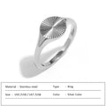 High Quality Wave Rings for Women Minimalist Dainty Rays Texture Circle Ring Stainless Steel Signet Chunky Dome Ring Jewelry Vera Lux
