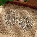 DOTIFI Stainless Steel Bohemian Hollow Exaggerated Leaf Dangle Drop Earring For Women Lady Geometric Female Jewelry Vera Lux