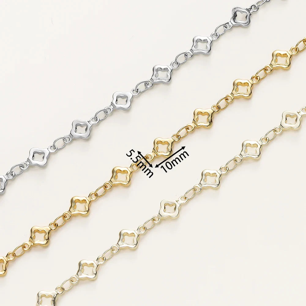1Meter/Pack 5.5MM 14/18K Gold Plated Brass Rhombus Chain For Jewelry Making Necklace Bracelets Chain Jewelry Making Supplies Vera Lux