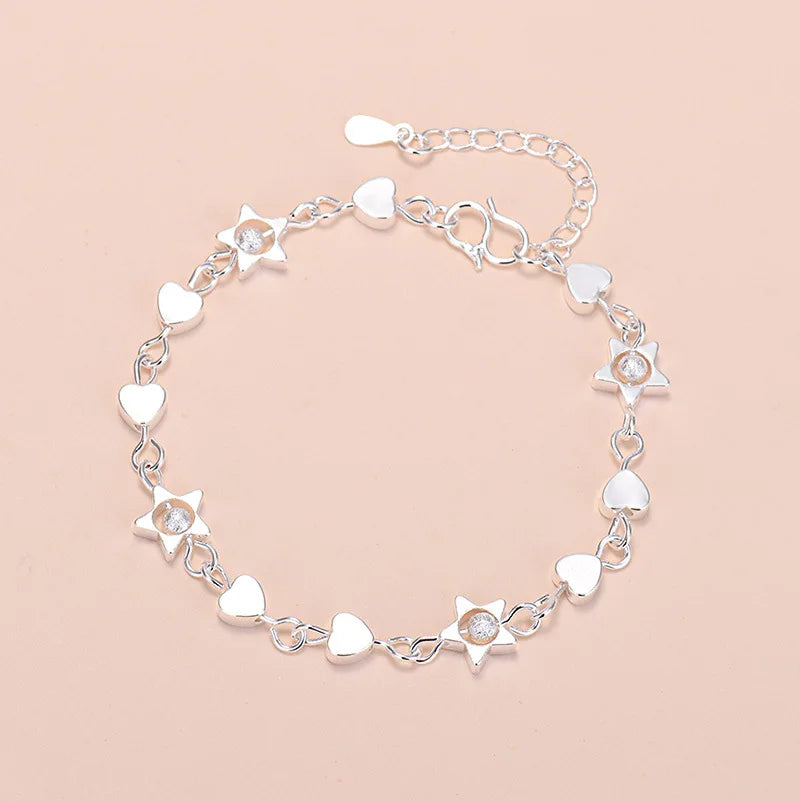 925 Sterling Silver Lucky Bead Charm Bracelets Woman Couple Chain Round Bangles Luxury Jewelry Accessories Wholesale Vera Lux