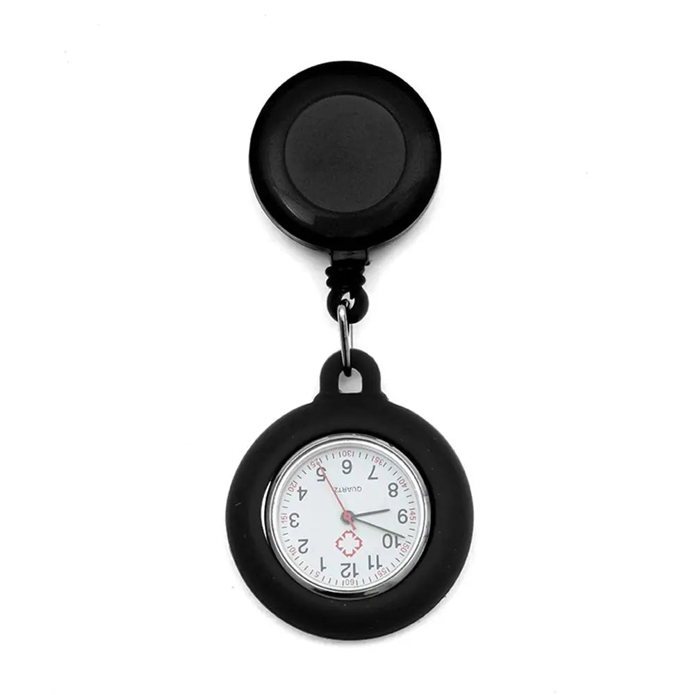 1PC New Retractable Nurse Watch Clip-on Fob Watch Doctor Medical Hanging Brooch Pin Quartz Clock Doctor Nurse Gifts Vera Lux