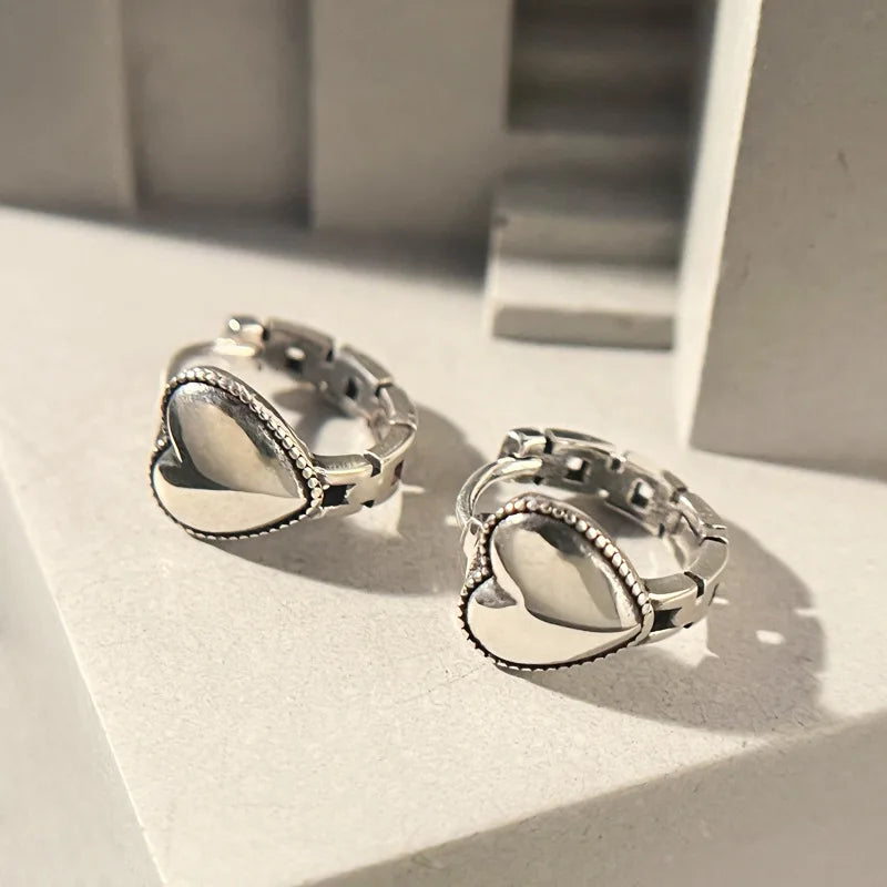 925 Sterling Silver Heart Ring Earrings For Women Wedding Luxury Jewelry Friends Gift Jewellery Free Delivery Argent 925 Vera Lux
