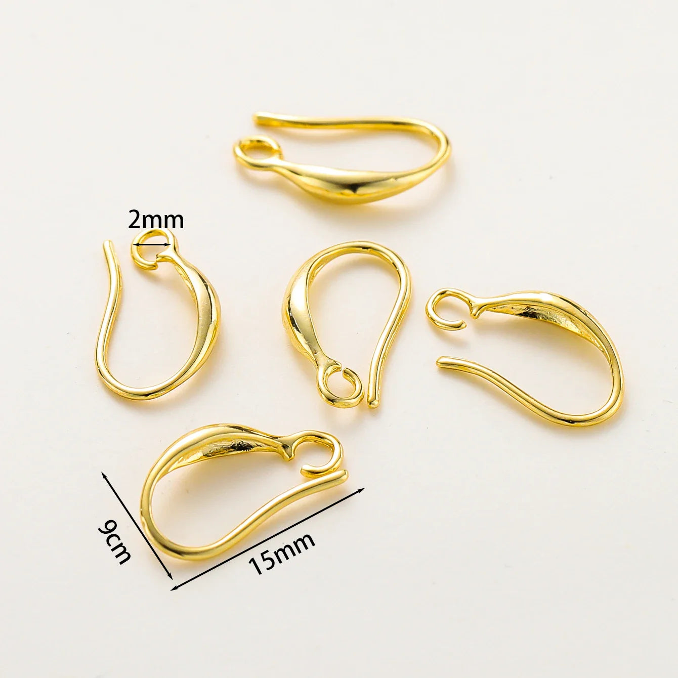 10pcs/lot 14K 18K Real Gold Earing Pendant Hook Ear Wire Hook For DIY Jewelry Making Earing Charms Accessories Components Vera Lux