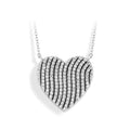 MINTYBOX 18K White Gold Plated Heart Shaped Diamond Pendant S925 Silver Moissanite Adjustable Necklace Jewelry Gift for Her Vera Lux