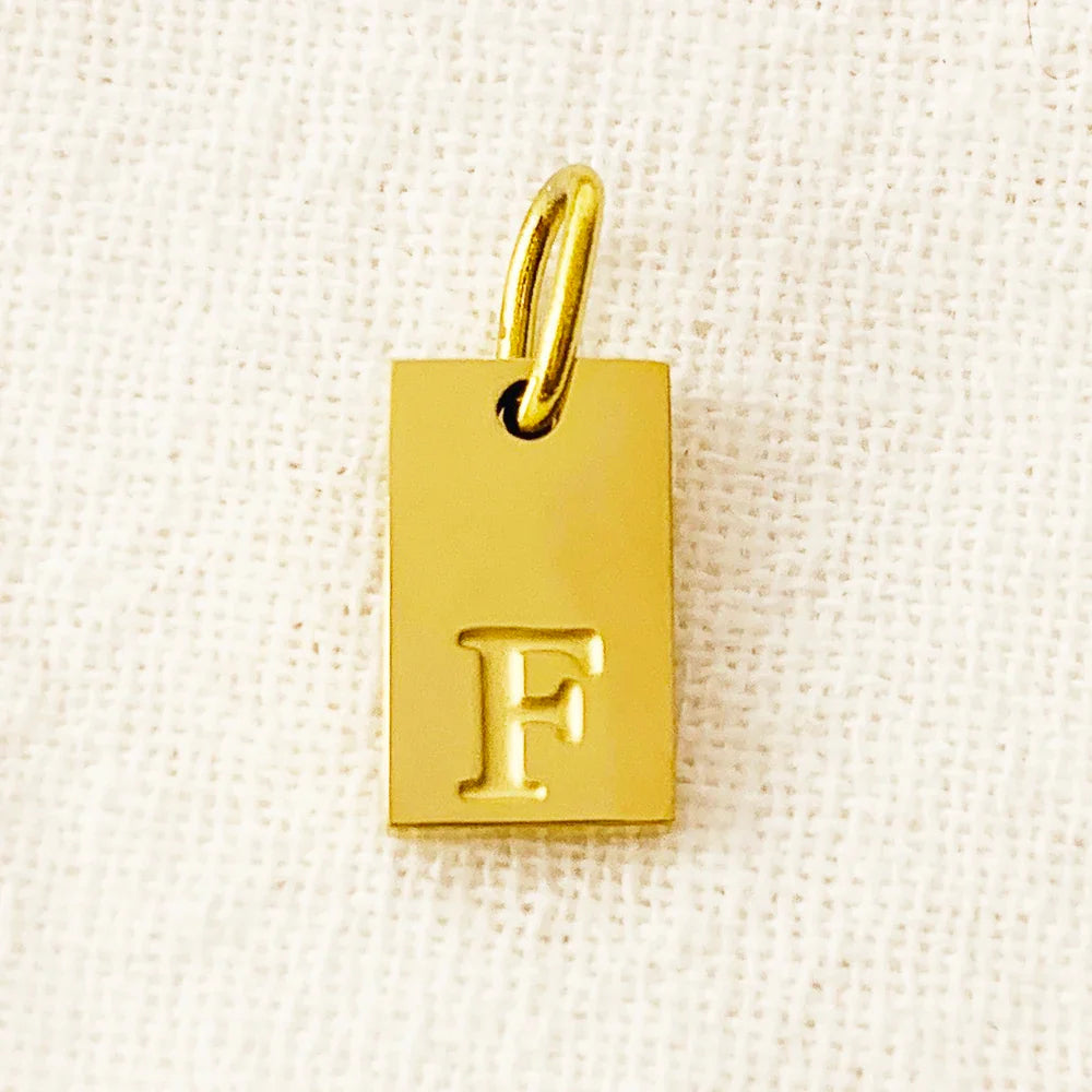 10PCS Alphabet Charm Pendant for Necklaces Stainless Steel Jewelry DIY Engraved Lettering Accessories Women's Fashion Jewelry Vera Lux