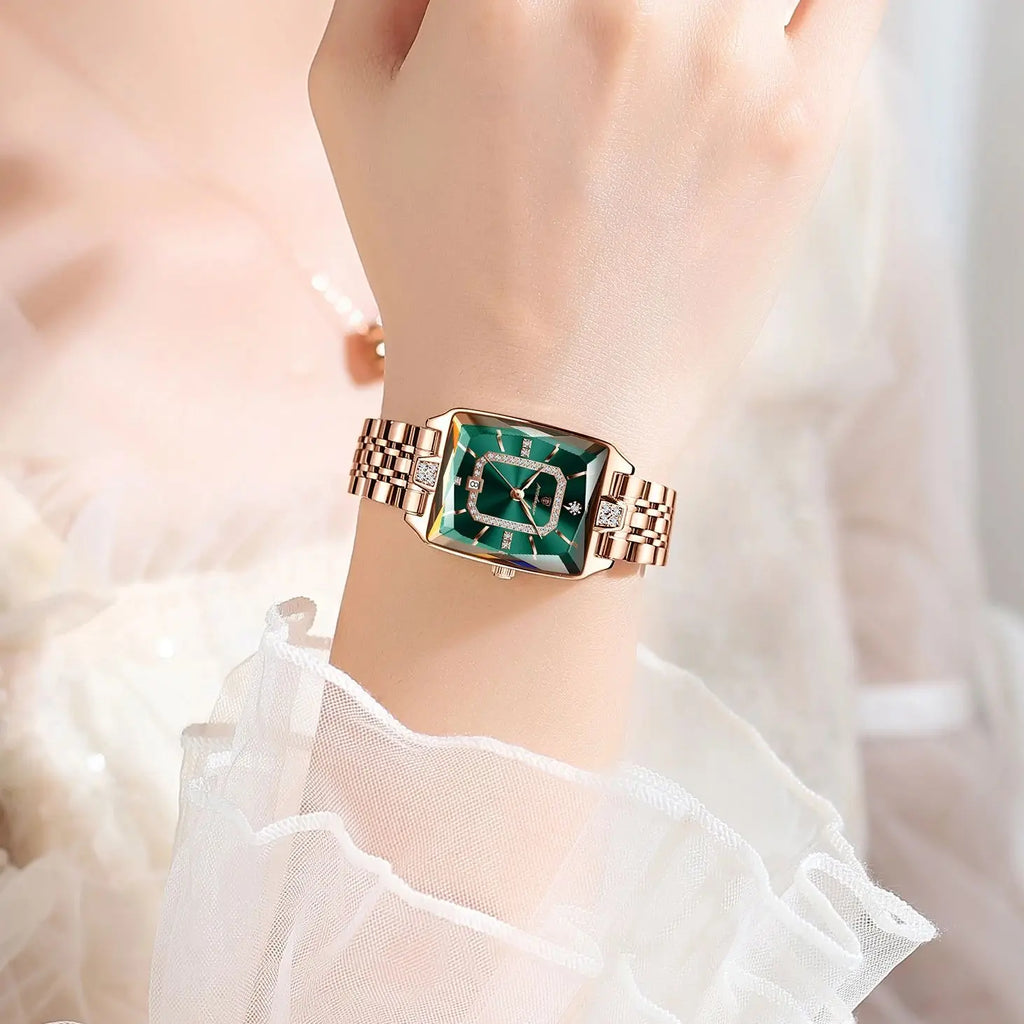POEDAGAR Luxury Watch For Woman Waterproof Calendar High Quality Ladies Watch Stainless Steel Quartz Women's Watches Elegant+Box Vera Lux