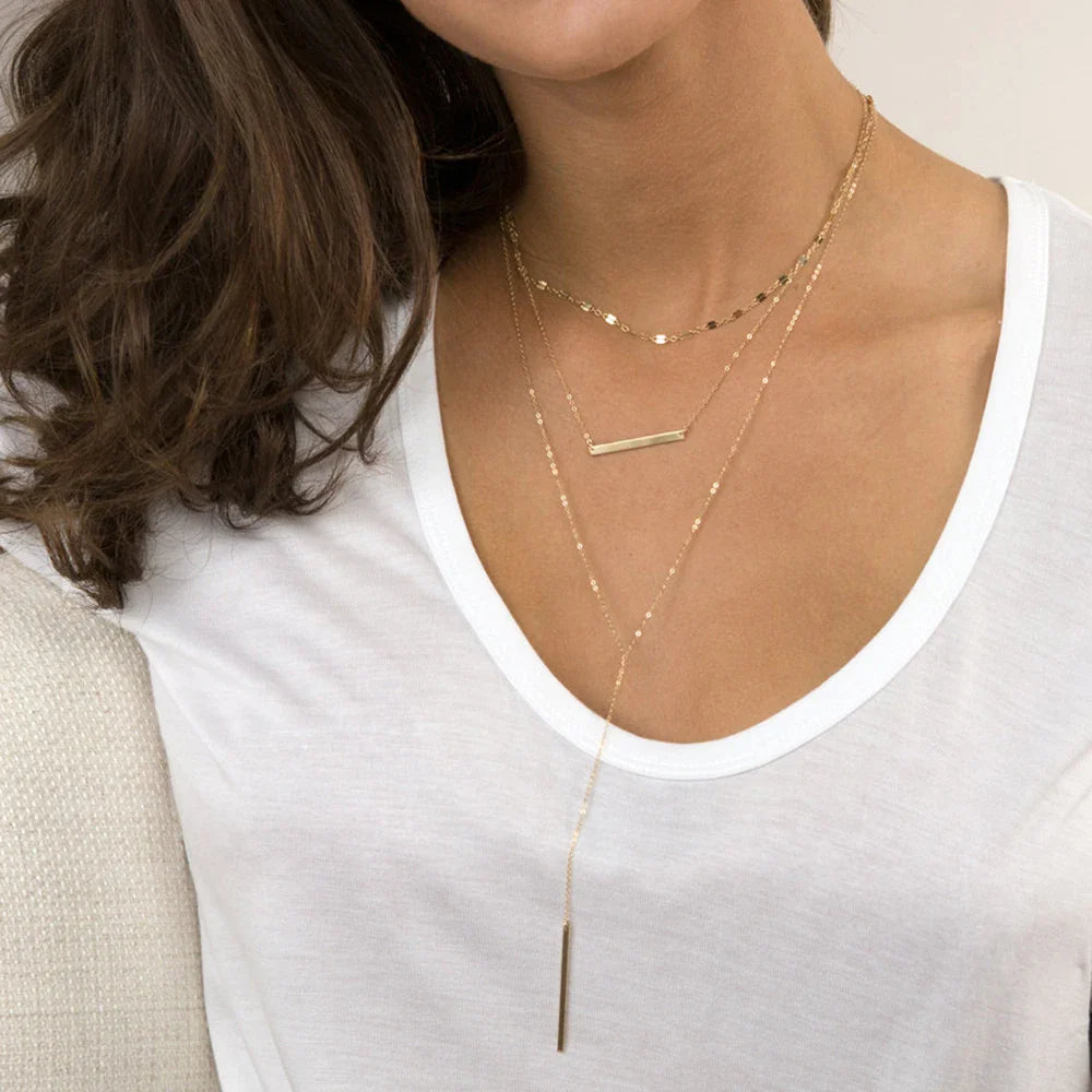 Stainless Steel Necklaces for Women Gold Color Link Chain Choker Delicate Simple Necklace Friends Gift Jewelry Wholesale Kolye Vera Lux