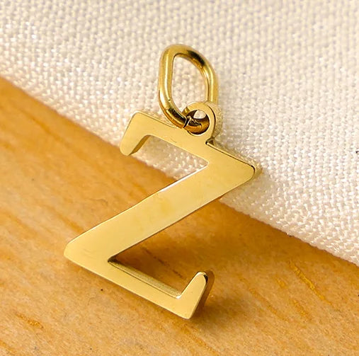 10PCS 26 Letters Stainless Steel Cut Alphabet Pendant for DIY Woman Necklace Ladies Jewelry Accessories Wholesale Dropshipping Vera Lux